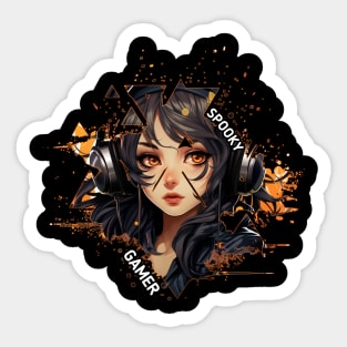 Spooky Gamer Girl Sticker